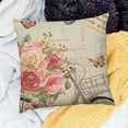 thumbnail image 2 of SHANXI Throw Pillow Covers Home Decor Paris Flower Decorative 18x18in, 2 of 5