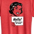 thumbnail image 3 of Instant Message - Vintage Please Leave Me Alone - Women's Short Sleeve Graphic T-Shirt, 3 of 6