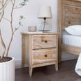 thumbnail image 5 of Grain Wood Furniture Greenport 2-Drawer Bedroom Nightstand, Solid Wood with Brushed Driftwood Finish, 5 of 6