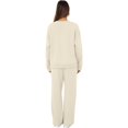 thumbnail image 6 of Kixjoy Beige Sweat Suits for Womens 2 Piece Plus Size Wide Leg Pant 2 Piece Long Sleeve Athletic Casual Sweatsuit Basic Warm Winter Womens Clothing, Beige S, 6 of 6