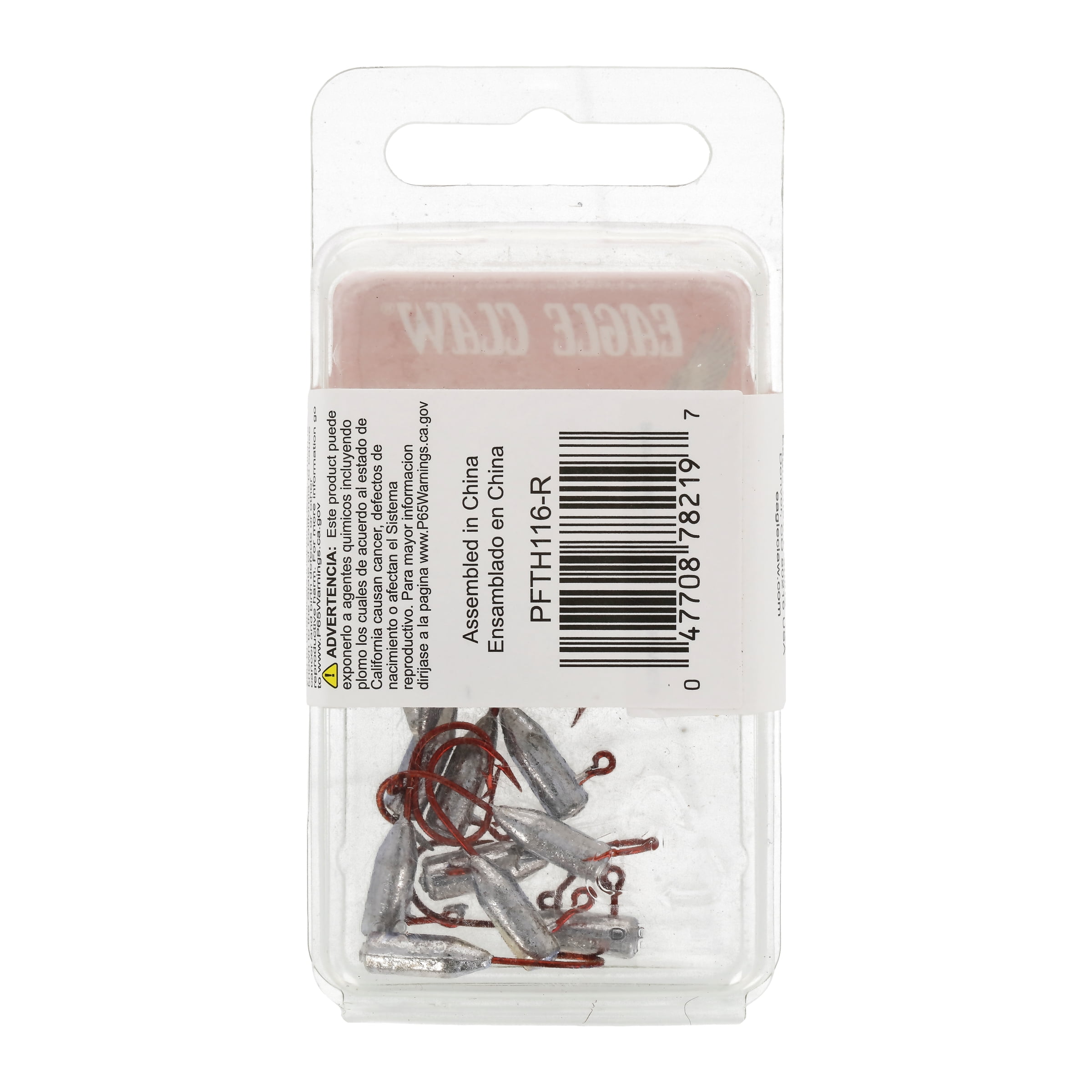 Eagle Claw Insider Tube Fishing Jig Head, Unpainted Fishing Jig, 1/16 oz.