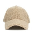 thumbnail image 3 of Hat, Baberdicy Faux Lamb Wool Baseball Cap for Men Women Teddy Fleece Sports Hats Warm Winter Outdoor Travel Gift Features: Winter Hat, 3 of 4