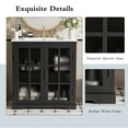 thumbnail image 3 of 30" Modern Bathroom Vanity with Ceramic Sink & Tempered Frosted Glass Doors, Matte Black Hardware, Ample Storage in Rubber Wood Frame – Contemporary Bathroom Solution, 3 of 9