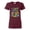 Maroon, variant on Colorful Majestic Neon Atric Wolf | Dean Russo Art Animal Lover Womens T-Shirt, Maroon, XL