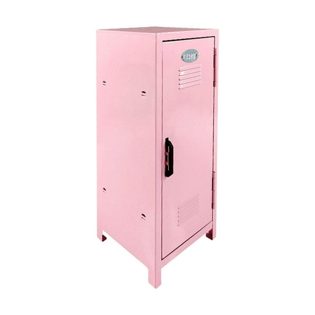 Langgg Small Makeup Storage Cabinet Vertical File Cabinet for Cotton Pad Entryway Pink