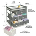 Badger Basket Modern Baby Changing Table with Six Baskets Gray