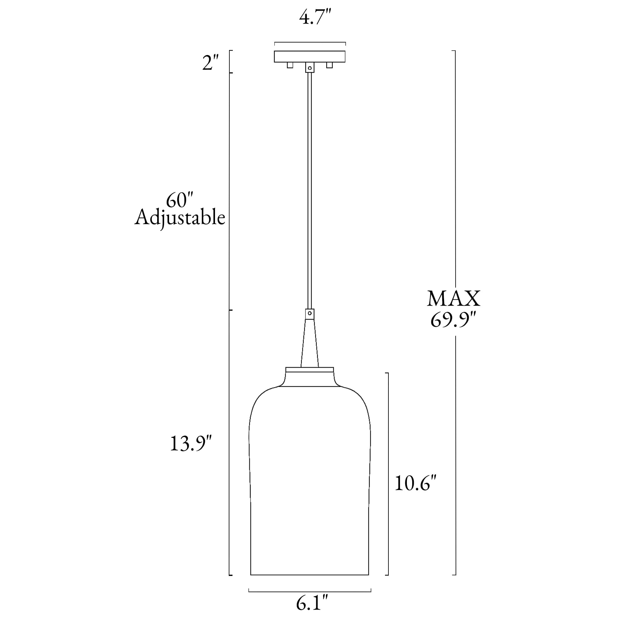 LNC Matte Black Modern/Contemporary Seeded Glass Cylinder LED Mini Hanging Pendant Light
