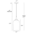 thumbnail image 3 of LNC Matte Black Modern/Contemporary Seeded Glass Cylinder LED Mini Hanging Pendant Light, 3 of 16