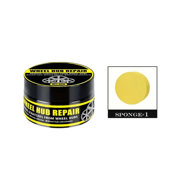 Car Scratch Remover, Portable Automotive Detailing Wax, Wheel Scratch Repair Wax, for RV Boat Marine Motorcycle Automotive Truck Bumper Door Metal Aluminum Chrome with Sponge