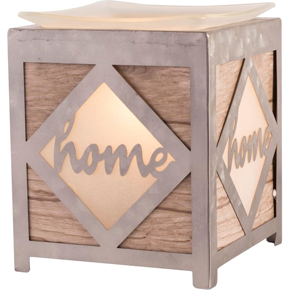 Wax Melt Warmer, Wax Warmer for Scented Wax Melts - Wooded Home - Candle Wax Melter for Fragrance Cubes and Tarts