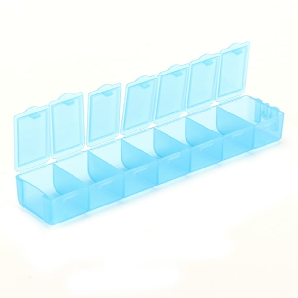 Caja De Almacenamiento Dividida De 7 Rejillas, Contenedor De Pintura De Mampostería Sellado De Plástico De Viaje, Caja De Plástico Pequeña Rectangular, Caja De Embalaje, Caja
