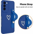 thumbnail image 5 of for Galaxy S22 Plus 5G Case with Phone Stand Holder Cute Love Hearts Pattern Slim Protective Camera Protection Cover with Wrist Strap for Women Girls for S22 Plus 5G 6.6"-Dark Blue, 5 of 13