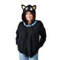 thumbnail image 7 of Chococat Cosplay Long Sleeve Women's Black Zip Hoodie Small, 7 of 7