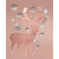 thumbnail image 3 of Lavoie, Tina 12x14 Black Modern Framed Museum Art Print Titled - Park Avenue Rosegold Deer in the Silver Snow, 3 of 5