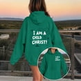 thumbnail image 2 of Wxolcjlv Little Girls Graphic Pullover Hoodie Cross Heart Print Long Sleeve Fall Winter Faith Sweatshirt with pockets, Sizes 1-13, 2 of 4