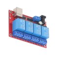 thumbnail image 1 of 4 Canaux Module Relais USB d'Entraînement Libre DC Relais Carte 10A 3 Modes de Fonctionnement Commande par Ordinateur PLC Carte Pc, 1 of 8