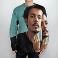 thumbnail image 4 of Johnny Depp Unisex Sweater Long Sleeve Round Neck Pullover Jumper Fall Winter Clothes Print Tops Blouse XL, 4 of 6