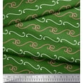 thumbnail image 3 of Soimoi Green Poly Georgette Fabric Swirl Abstract Print Sewing Fabric Yard 42 Inch Wide, 3 of 3