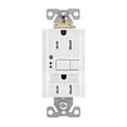 thumbnail image 1 of Eaton GFCI Autotest Réceptacle Duplex 15A -125V Inviolable avec Veilleuse et Plaque Murale de Taille Standard, Blanc, 1 of 1