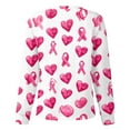 thumbnail image 5 of Scrubs for Women Printed Stretchy Scrub Tops Nurse Uniform Print Pattern for Breast Cancer Awareness Red Xl, 5 of 5