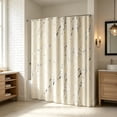 thumbnail image 4 of Polyester Shower Curtain, Waterproof Bathroom Partition Curtain with Metal Grommets, Tone Decorative Curtain for Home Bath, Guest Bath, and Compact Spaces, 4 of 6