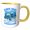 Yellow/White, variant on 3drose, Save the Chubby Mermaids Also Known as the Manatees, Gentle Giants., 11oz Two-tone Yellow Mug