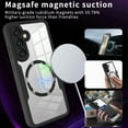 thumbnail image 2 of for Samsung Galaxy S24 Case Clear, Magnetic Case with Screen Protector, Compatible with MagSafe, Not Yellowing Shockproof Full Body Protection Slim Transparent Case for Galaxy S24, Black, 2 of 8