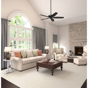 Hunter - Builder Indoor Ceiling Fan, 52-inch, Matte Black, Traditional-style, 3-speed WhisperWind Motor, 53243, for living rooms, bedrooms, home offices, kitchens