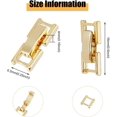thumbnail image 2 of 12Pcs 24K Gold Jewelry Fold Over Clasp 0.62x0.25inch Brass Fold Clasps Tight Connection Buckle Lightweight Golden Foldover Extension Clasp for Jewelry Making DIY Crafts, 2 of 9
