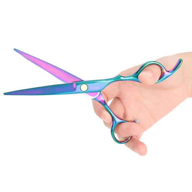 Professional Colorful Hair Scissors, Stainless Steel Hair Cutting Scissors Set Thinning Scissors Trim Facial Hair Cutting Shears Sharpness Edge Scissor Barber Hairdressing Haircut