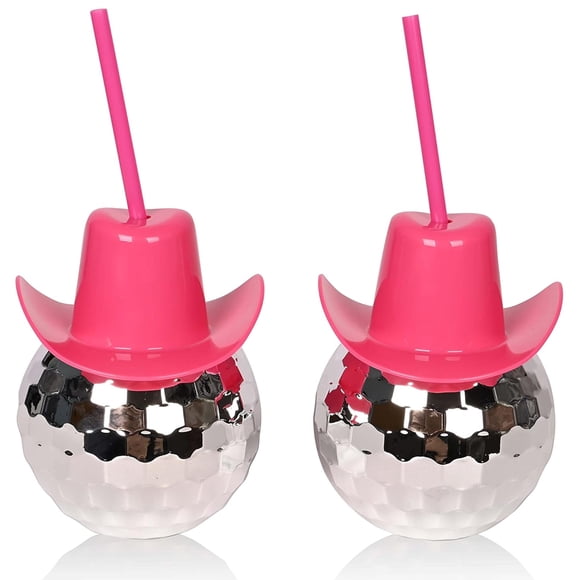 Vaso para bebidas de 500ml con popote, plata, paquete de 2, para fiestas de día festivo, fiestas de cumpleaños, bar, familia.