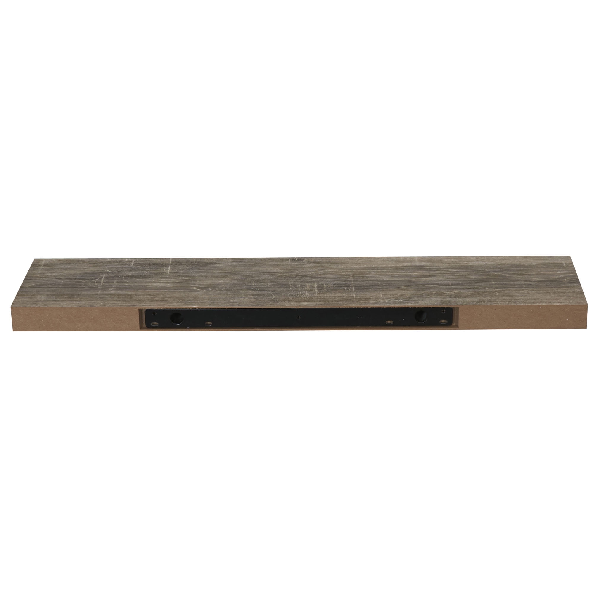 Household Essentials Wall Mounted Floating Shelf, Ashwood Woodgrain Finish