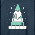 thumbnail image 3 of Instant Message - Gnome With Coffee And Books - Women's Lightweight French Terry Long Sleeve Shirt, 3 of 6