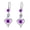 Purple, variant on HUANLEDASH 1 Pair Hoop Earrings Shining Cubic Zirconia Geometric High-end Pendant Dress Up Hypoallergenic Rose Flower Heart Dangle Earrings Fashion Jewelry