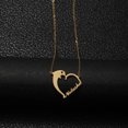 thumbnail image 4 of Name Customized Dolphin Necklace Personalized Pattern Letter Creative Love Necklace with Pendant for Women, 4 of 5