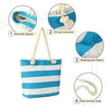 thumbnail image 4 of MUSOIE Beach Bags for Women Large Waterproof Sandproof Tote Bag Zipper Swim Pool Beach Bag, 4 of 7