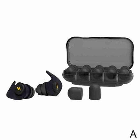 

Black Noise Prevention Earplugs Noise Reduction soft Cases +Plastic H9B0