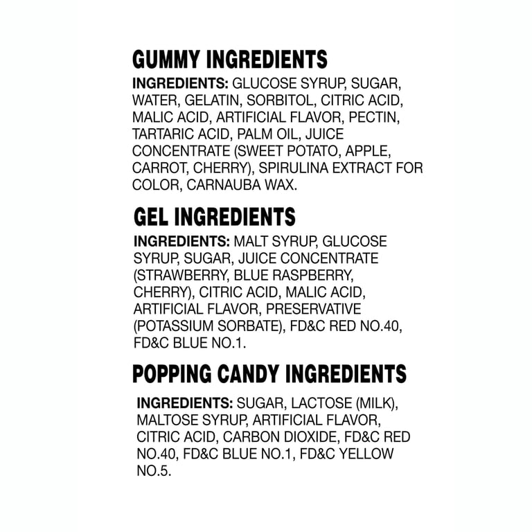 Gummi Popz! Sweet Wild Berry with Popping Candy, 1.8 oz. Package