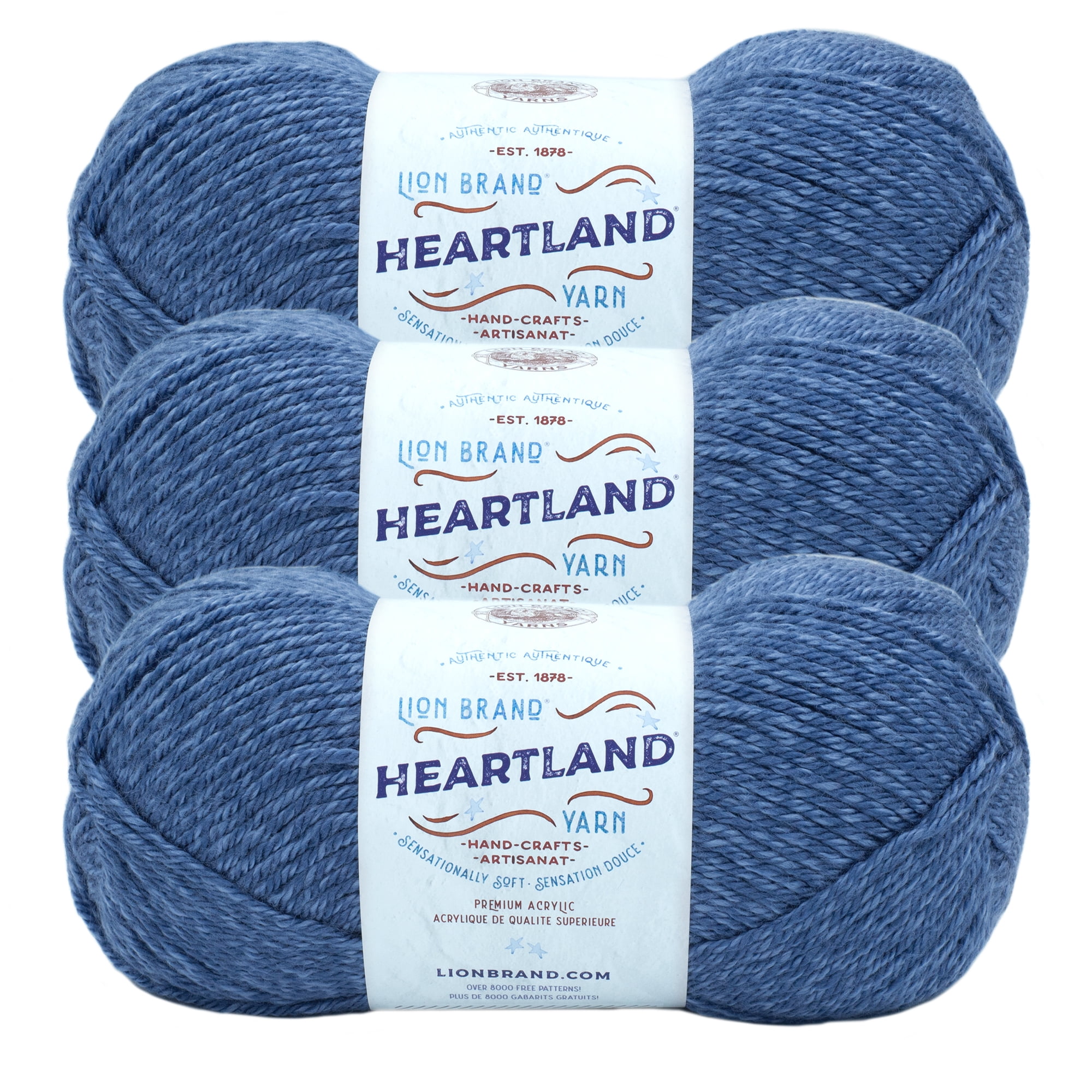 Lion Brand Yarn Heartland Carlsbad Caverns Basic Medium Acrylic Blue