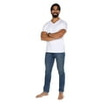 thumbnail image 3 of MeMoi Mens 2 Pair Pack V-Neck T-Shirt Undershirt - Mens - Male (XXL, White), 3 of 5
