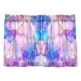thumbnail image 7 of Yayeee Kitchen Curtains Tier Pair Light Filtering 27"x36" Rod Pocket Short Cafe Window Panel, Pastel Pink Marble Pattern, 7 of 7
