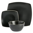 thumbnail image 6 of Gibson Home Soho Lounge Matte 18 Piece Dinnerware Set (Service for 6) - Black, 6 of 7