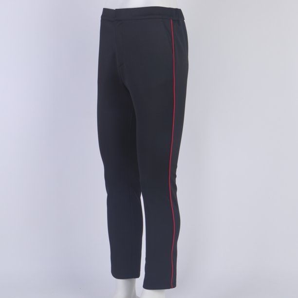 Para Picard 2 pantalones de hombre disfraz de Cosplay Starfleet rojo oro azul pantalones a rayas fiesta de Halloween disfraz de personajeRojoL&Otros Deng Xun unisex