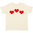 thumbnail image 3 of Inktastic 3 Red Hearts Boys or Girls Toddler T-Shirt, 3 of 5