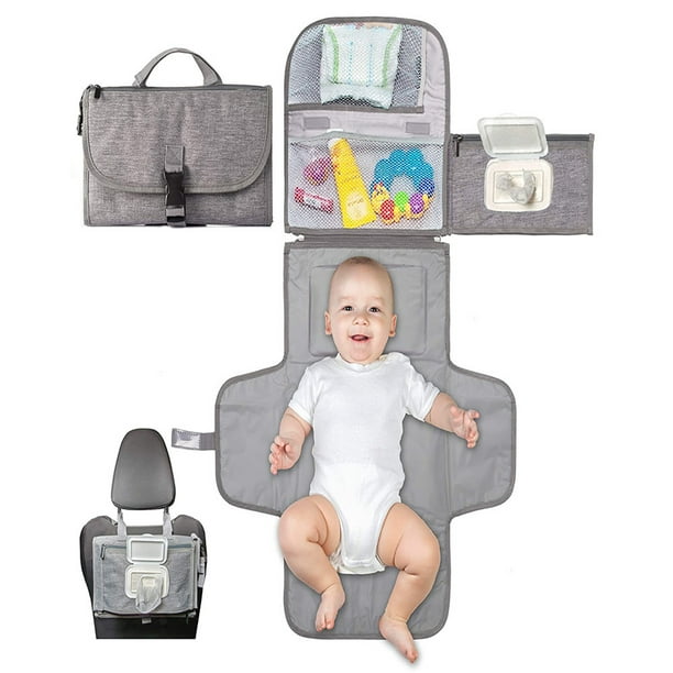 BELUPAI Portable Baby Changing Mat With Head Cushion Waterproof Diaper