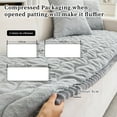 thumbnail image 5 of Eurhowing Thick Velvet Sofa Cover for Dogs and Cats, Fuzzy Fleece Non-Slip Couch Slipcover Pad, Washable Furniture Protector Mat, 28"×71", Light Gray, 5 of 8