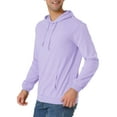thumbnail image 4 of Lars Amadeus Men's Hoodie Sweatshirt Long Sleeves Solid Drawstring Pullover, 4 of 6