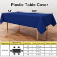 thumbnail image 4 of Mantel desechable Smiry, 6 unidades, 137 x 274 cm, impermeable, azul marino, 4 of 4