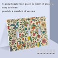 thumbnail image 3 of Yayeee Toggle Light Switch Wall Plate 2-Gang 4.56"x4.48" Decorative Outlet Cover, Beige Cartoon Animals, 3 of 7