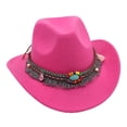 thumbnail image 3 of TIANZEN Western Cowboy Hat With Fringe And Turquoise Bohemian Sun Hat For Outdoor Music Festival Sombrero Hats, 3 of 3